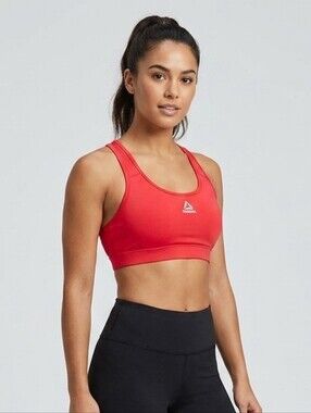 REEBOK Vented Racerback Red Sports Bra